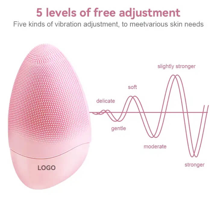 SKB-1811C À Prova D' Água USB Vibrar Esfoliar Sonic Electric Facial Face Silicone Brush Cleansing Device 