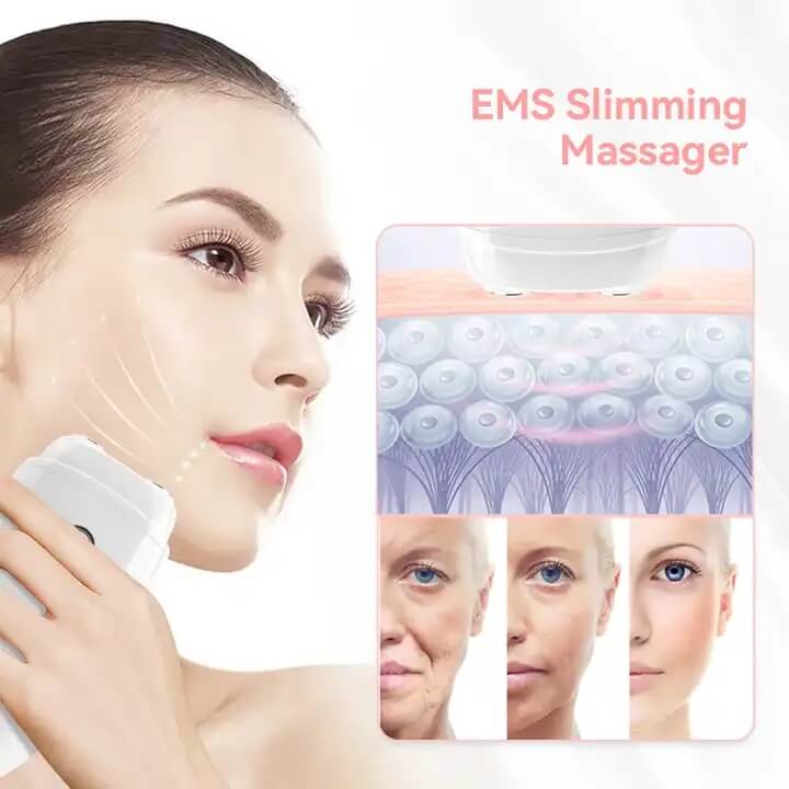 SKB-1405 Portátil Led Light Therapy Skin Slimming Apertando Ems Face Beauty Massager 
